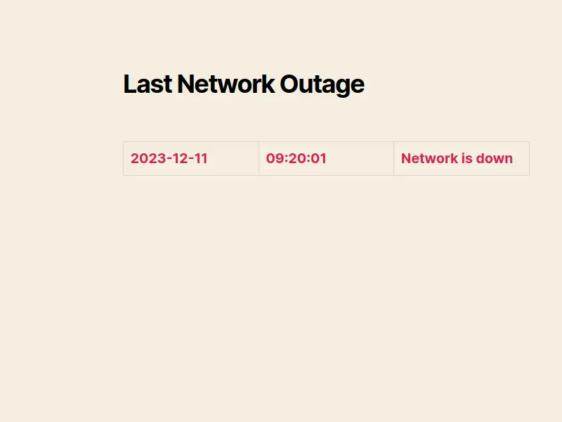 Click to read 'Logging the Broadband Outages'