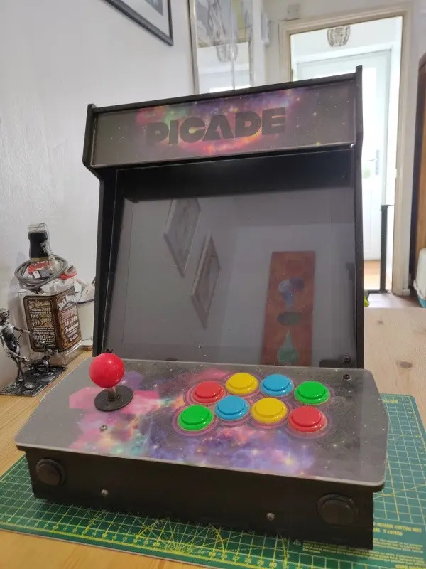 An original Pimoroni Picade looking dusty and forlorn. It clearly needs refurbishing.